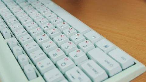 A man is typing on the keyboard Stock Footage 70169409