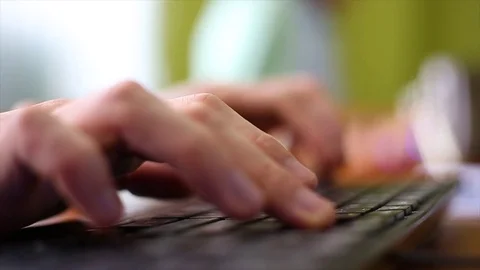 Man typing on keyboard Stock Footage 80606646