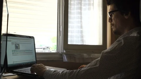 Man Typing on Keyboard Video stock 85604407