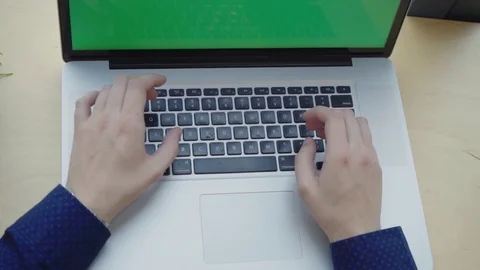 Man typing on the keyboard Stock Footage 104003285