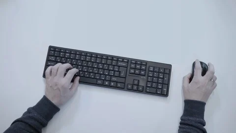 Man typing on the keyboard Stock Footage 104003914