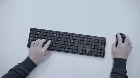 Man typing on the keyboard Video stock 104003932