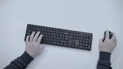 Man typing on the keyboard Stock Footage 104004083
