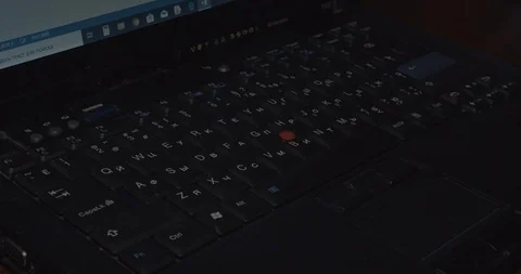 Man is typing on the keyboard Stock Footage 125293997