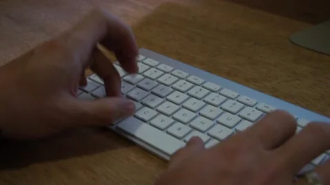 Man Typing On A Keyboard Stock Footage 156765404