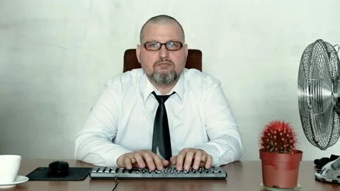 A man is typing on a keyboard. Stock Footage 170759031