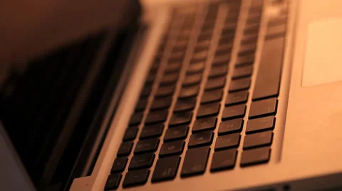 Man typing on keyboard laptop Stock Footage 36836986