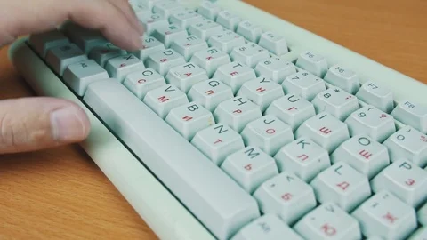A man is typing on the keyboard Site Address Stock Footage 70169721