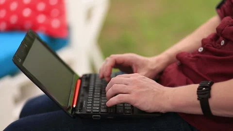 Man Typing On Laptop 1 Stock-Footage 87387469