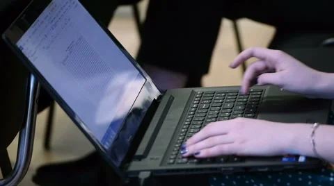 Man typing on laptop Stock Footage 58422332