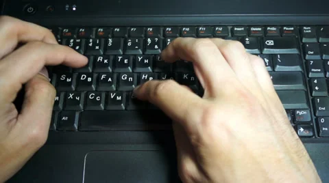 Man typing on laptop keyboard. Stock-Footage 37321701