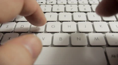 Man typing on laptop, POV 스톡 동영상 24790646