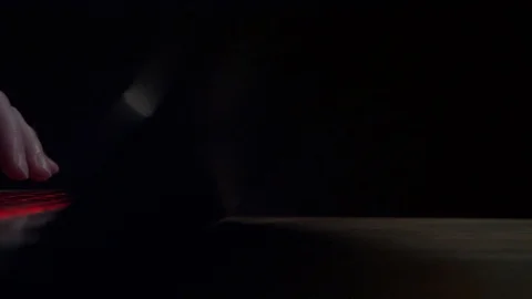 Man typing on the notebook keybord Stock Footage 113935511