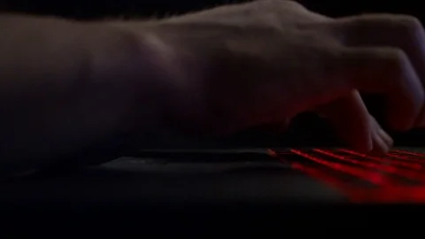 Man typing on the notebook keybord Stock Footage 113935614