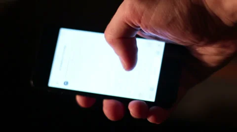 Man typing on phone Stock Footage 35288244