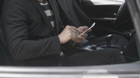 Man typing on a smart phone Stock Footage 64232269