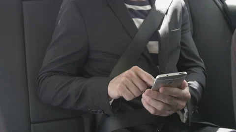 Man typing on a smart phone Stock Footage 64232309