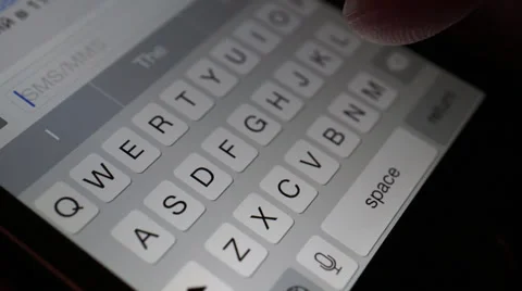 A man typing a sms with a declaration of love Stock Footage 54028588