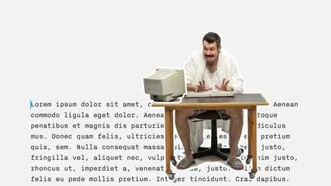 Man typing text on a computer keyboard. Freelancer or office worker Stock Footage 166508317