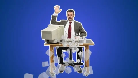 Man typing text on a computer keyboard. Freelancer or office worker Stock Footage 166825119