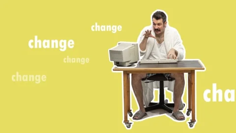 Man typing text on a computer keyboard. Freelancer or office worker Video stock 167200063