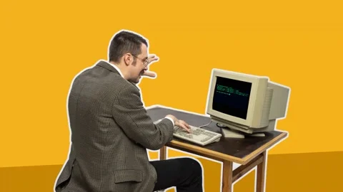 Man typing text on a computer keyboard. Freelancer or office worker Stock Footage 167538453