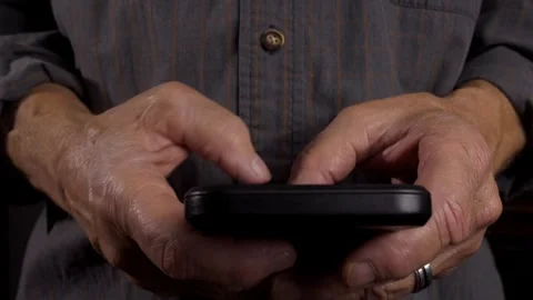 A man typing a text message in fast motion Stock Footage 280437900