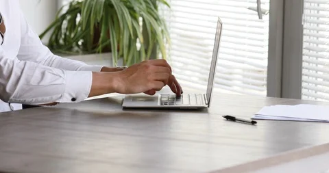 Man typing, thinking and typing again Stock Footage 127197882