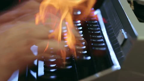 A man typing on a typewriter 库存影片 221235587