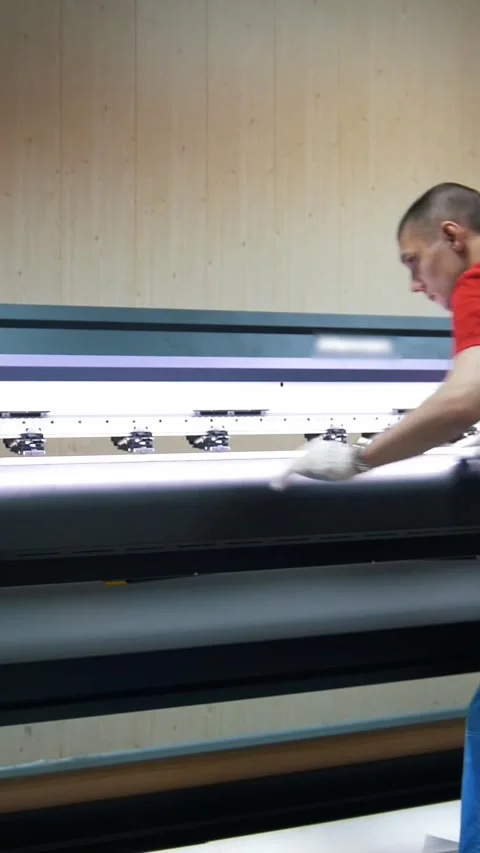 Man in typography working on the printing press Stock Footage 346707248