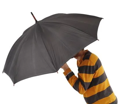 Man with umbrella Stock Photos
