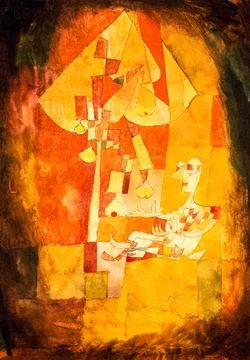 The Man Under the Pear Tree  by Paul Klee. Illustrazione stock
