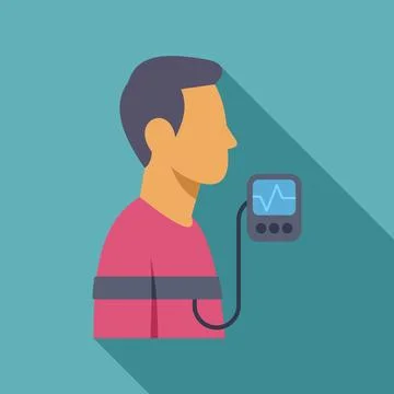 Man undergoing polygraph examination checking for truth Stock Illustration