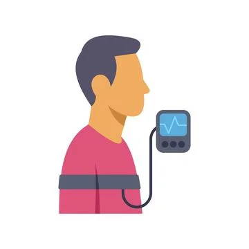 Man undergoing polygraph lie detector test Illustrazione stock