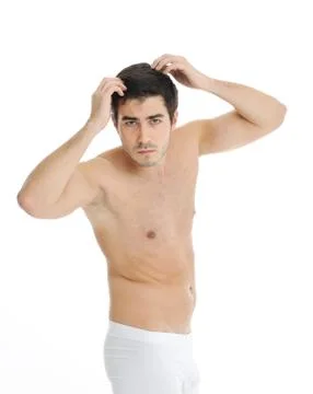 Man in underwear Stock Photos