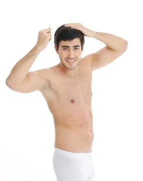 Man in underwear Stock Photos