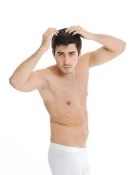 Man in underwear Stock Photos