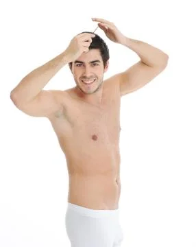 Man in underwear Stock Photos