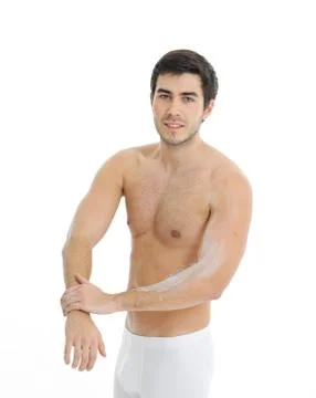 Man in underwear Stock Photos