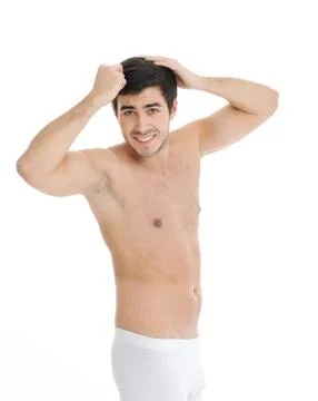 Man in underwear Stock Photos