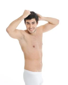 Man in underwear Stock Photos