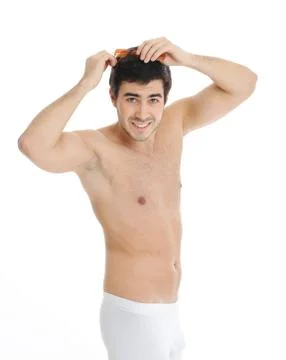 Man in underwear Stock Photos
