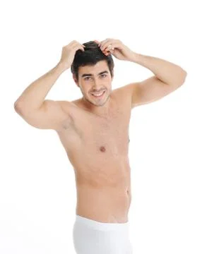 Man in underwear Stock Photos