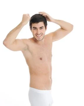Man in underwear Stock Photos