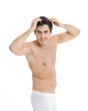 Man in underwear Stock Photos