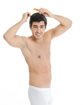 Man in underwear Stock Photos