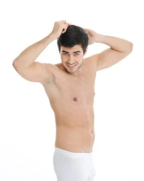 Man in underwear Stock Photos
