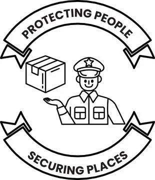 A man in a uniform holding a box and smiling Stock Illustration