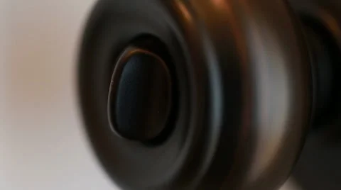 Man unlocks and locks a door knob Stock Footage 35847848