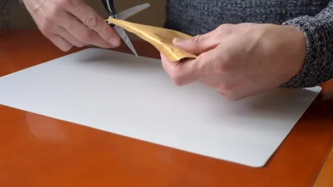 Man unpacking parcel Stock Footage 218112455